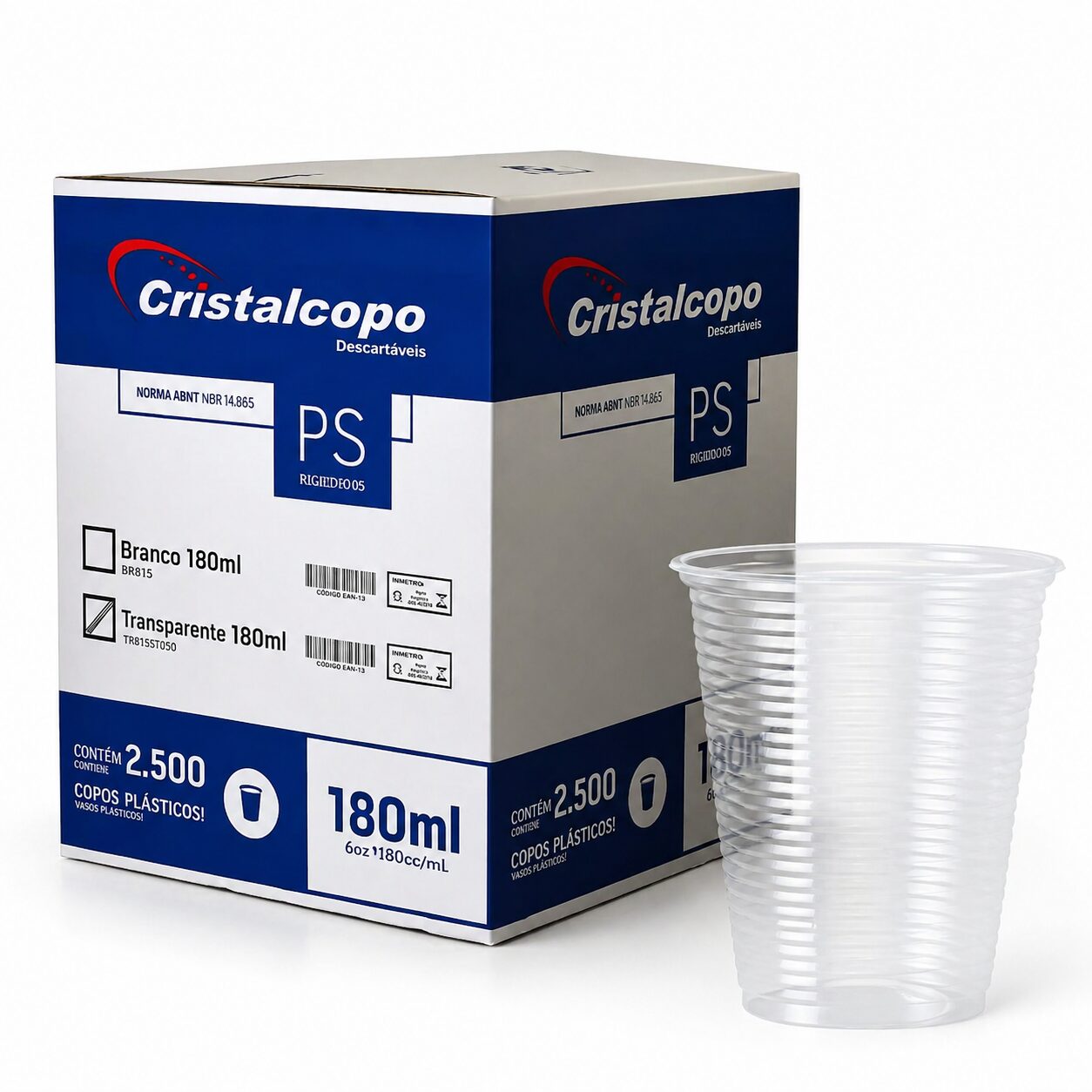 Copo Descartável 180ml  – Cx 2.500 Unidades