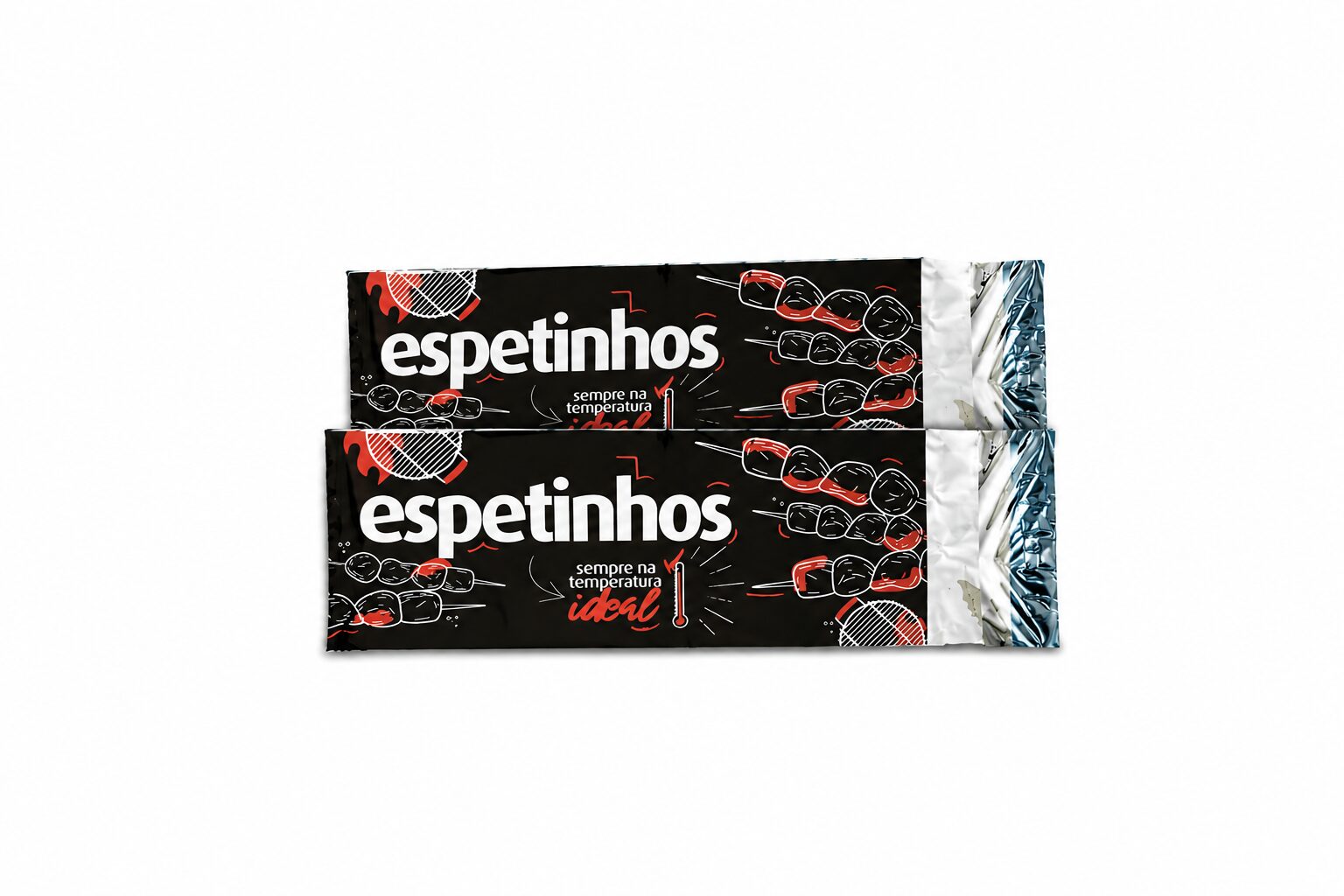 Embalagem Térmica Metalizada Alumínio Impresso Espeto 200und