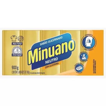 Sabão em Pedra Minuano Neutro – 5x180g