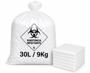 Saco Para Lixo Infectante Branco 30 Litros – 100 Und