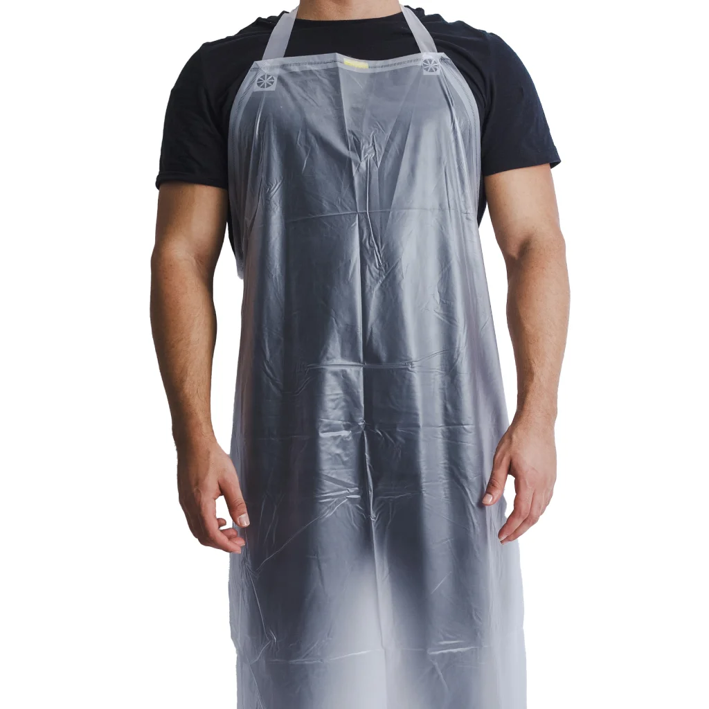 Avental Vinil 70x120cm GR 0,18 para Proteção e Higiene Profissional – Unidade