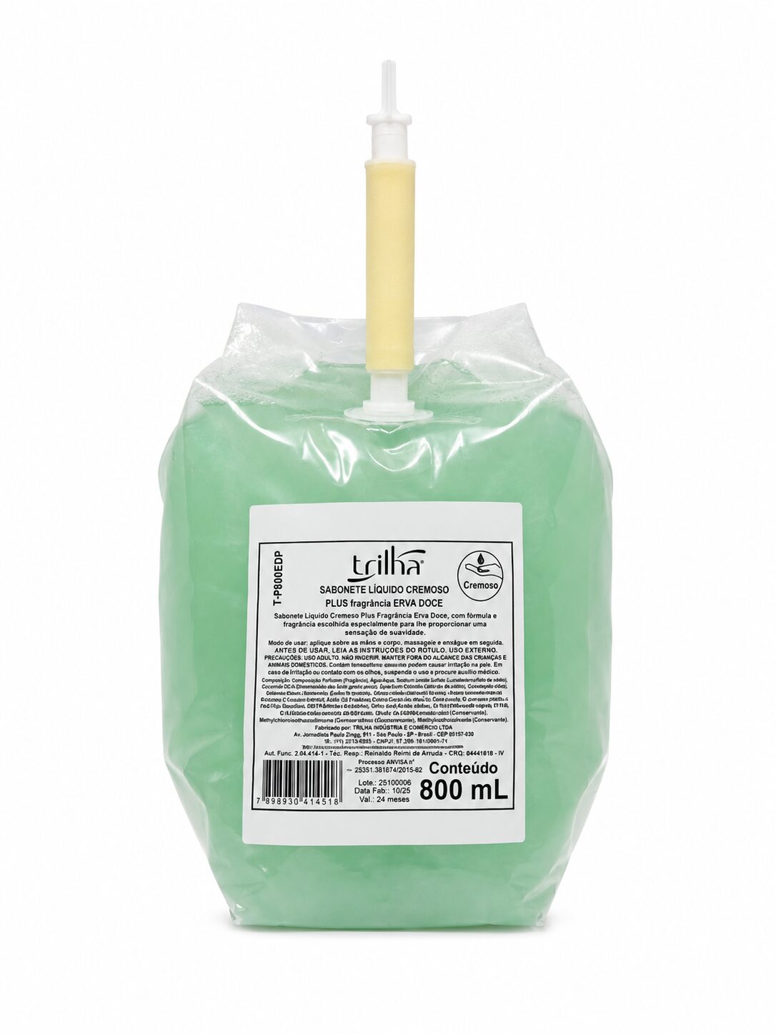 Sabonete Refil Trilha Erva Doce 800ml com Mangueira