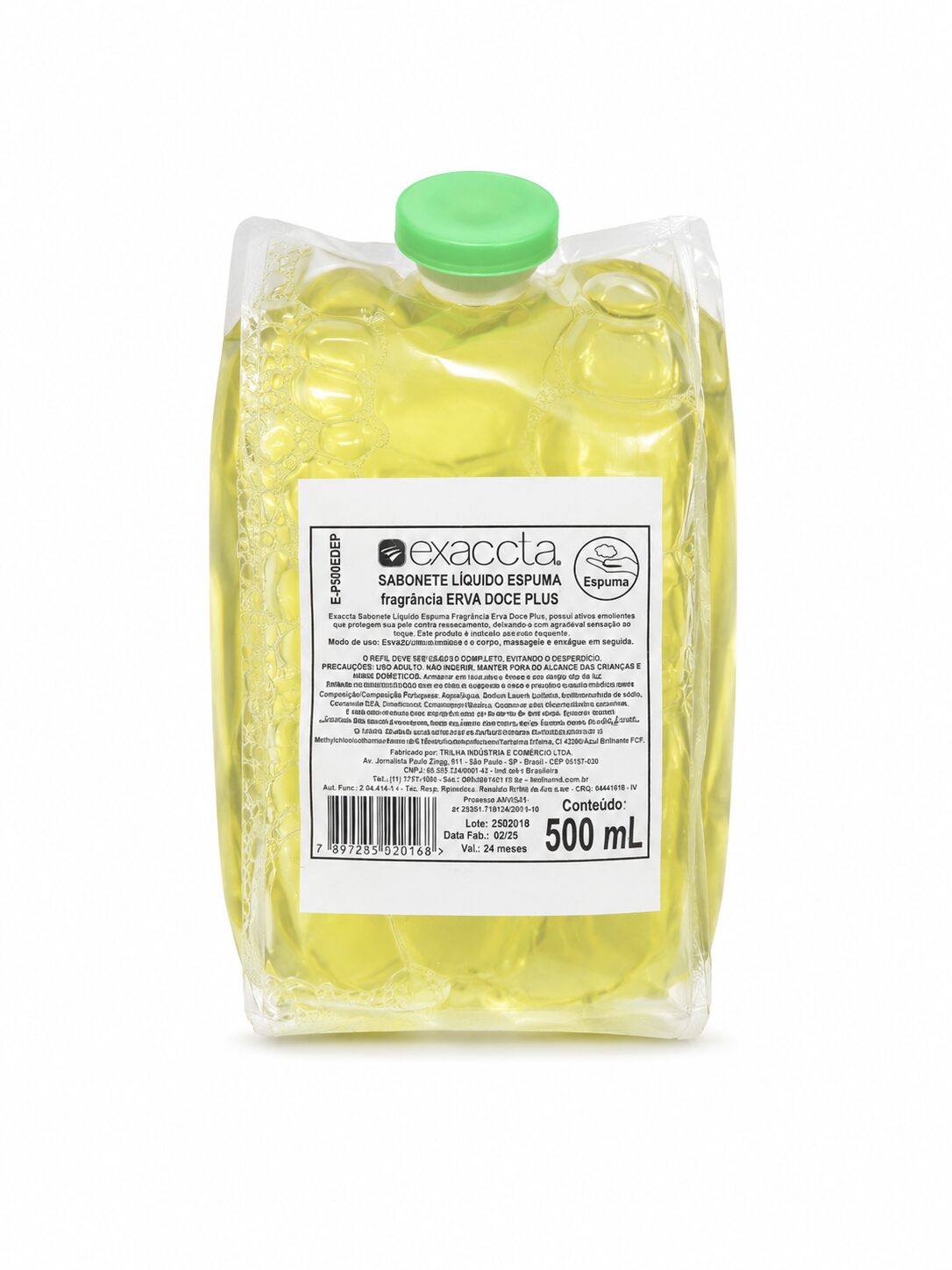 Sabonete Espuma Refil Exaccta Erva Doce 500ml