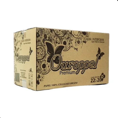 Papel Interfolha Folha Dupla 22,5x20cm Ouropel – 2.000 Folhas