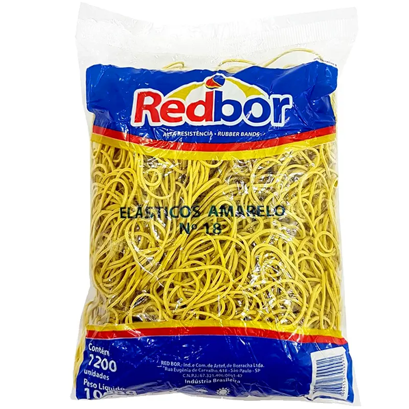 Elástico Amarelo Redbor 1KG – Pacote com 1.200 Unidades