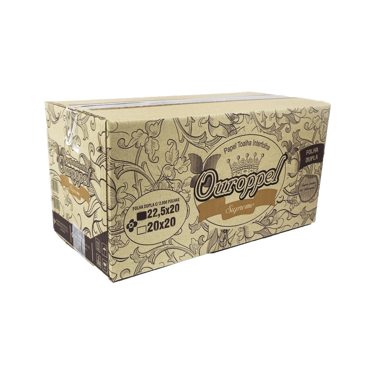 Papel Interfolha 20x20cm Ouropel – Pacote com 4.800 Folhas