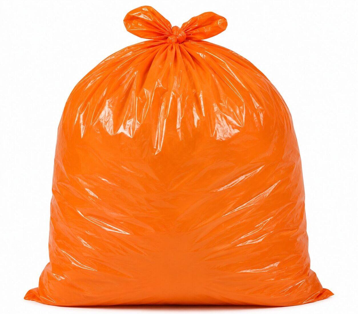 Saco Para Lixo Laranja 20L com 100 Unidades