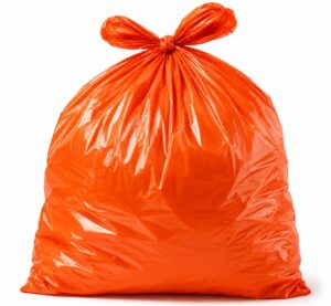 Saco Para Lixo Laranja 200L com 100 Und