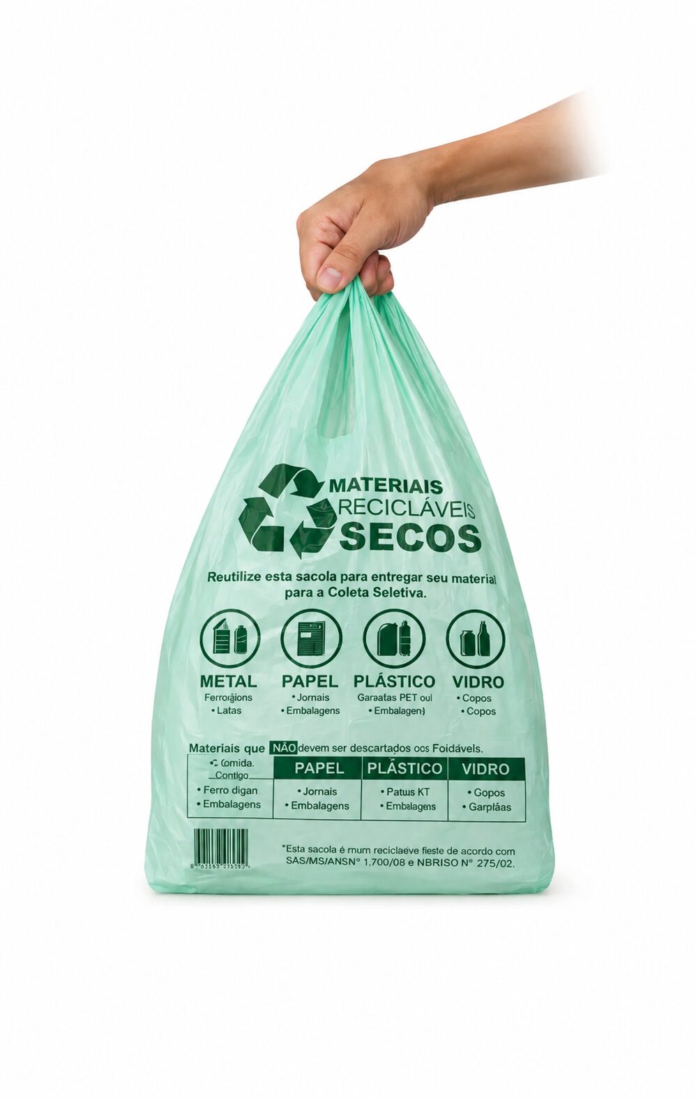 Sacola Biodegradável 30×40 – Fardo 1,3kg