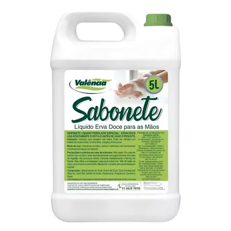 Sabonete Líquido Valência Erva Doce 5L