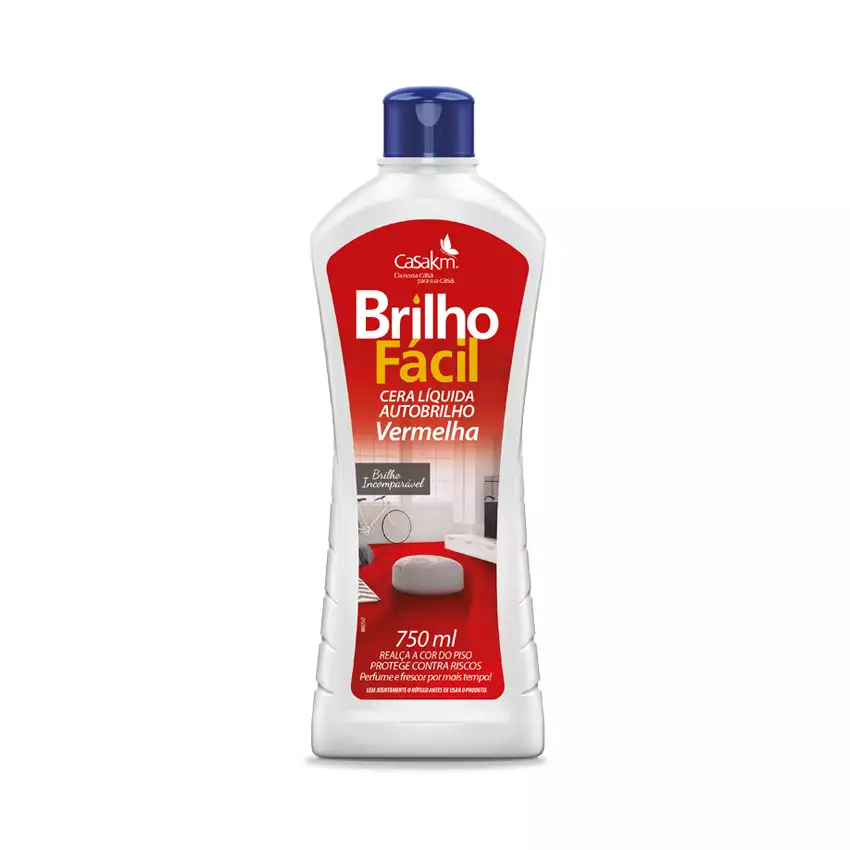 Cera Vermelha Casa KM Brilho Fácil 750ml