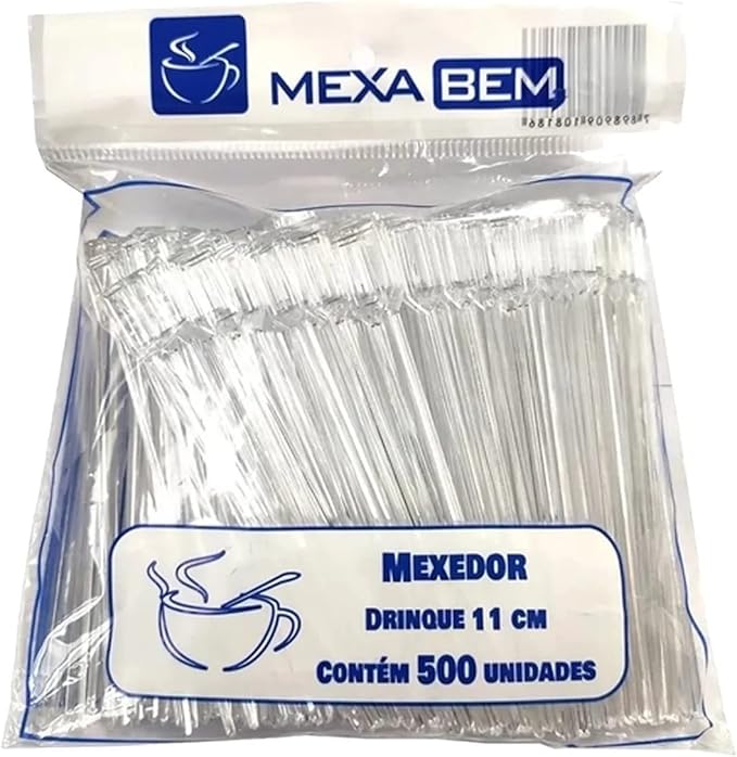 Mexedor Descartável De Drink E Café Mexa Bem – 500 Unidades