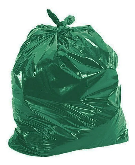 Saco Para Lixo Verde 100L com 100 Unidades