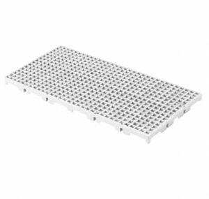 Estrado Modular Plástico 50x50x4,5cm Branco para Câmara Fria, Estoque e Áreas Úmidas