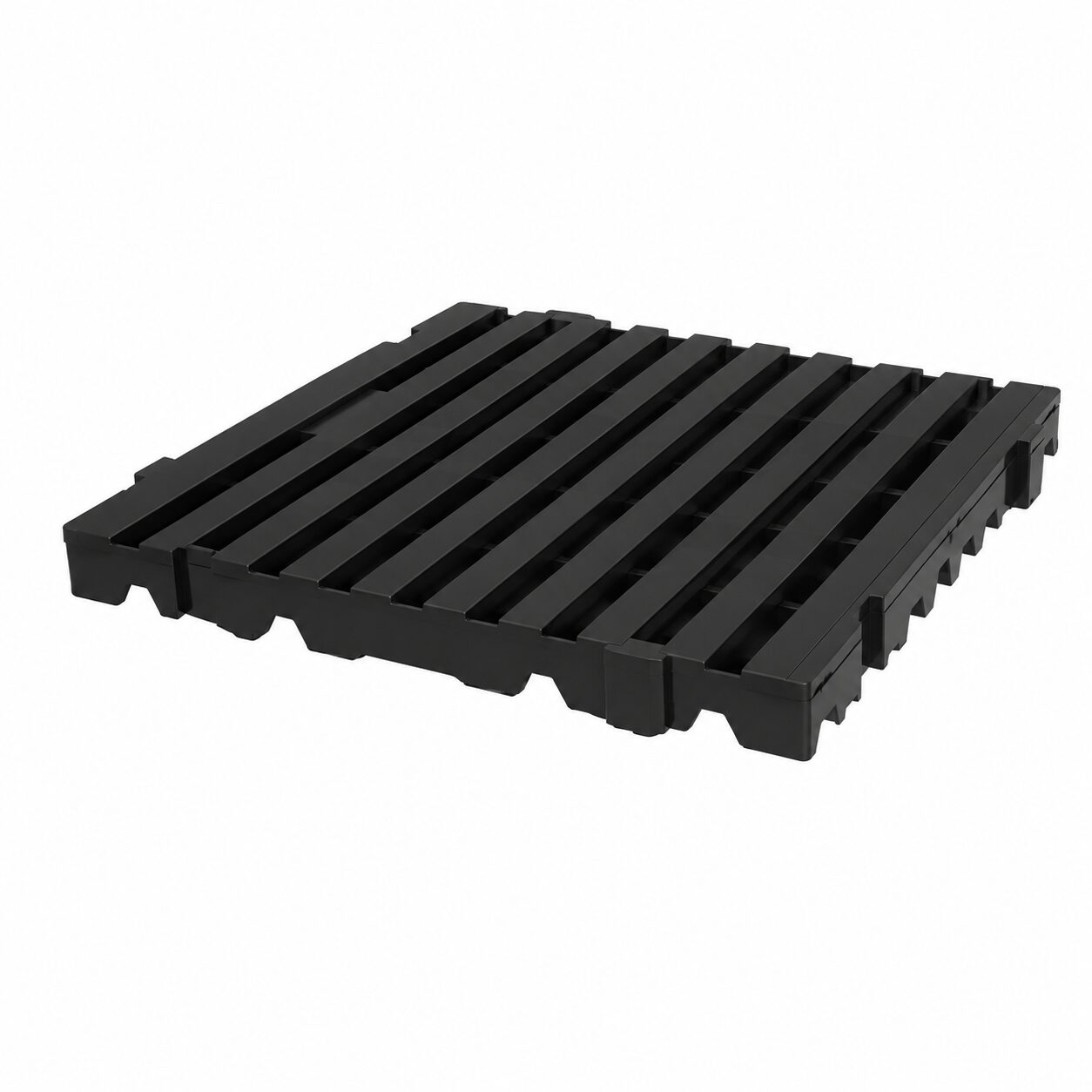 Estrado Modular Plástico 50x50x4,5cm Preto para Câmara Fria, Estoque e Áreas Úmidas