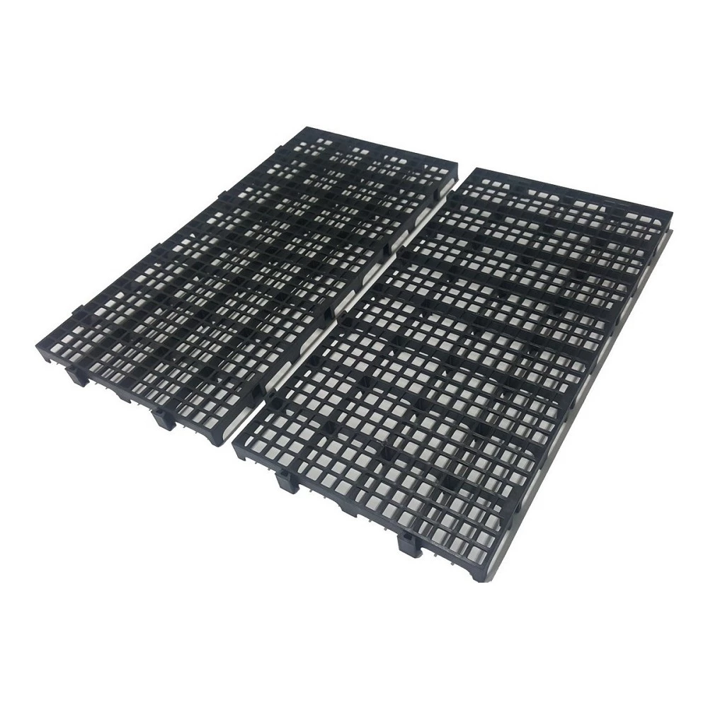 Estrado Modular Plástico 50x25x2,5cm Preto para Câmara Fria, Estoque e Áreas Úmidas