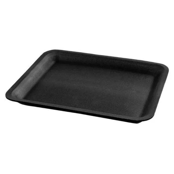 Bandeja Rasa Preta Isopor CRL-03 Embalagem Térmica para Alimentos 400 Und