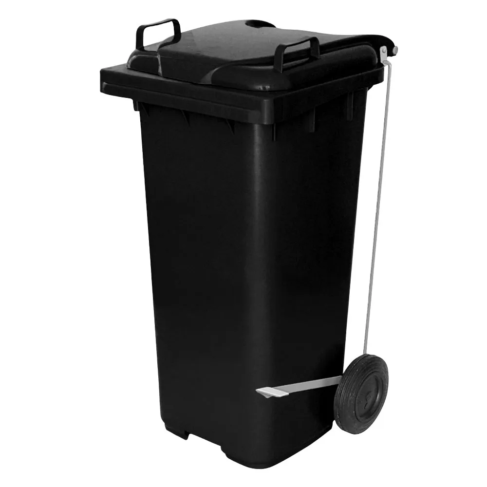 Contêiner de Lixo 240L com Pedal e Rodas Alta Resistência Cores Diversas