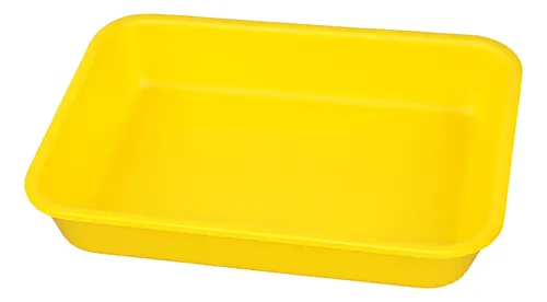 Bandeja Amarela Isopor CF-04 Embalagem Térmica para Alimentos 400 Und