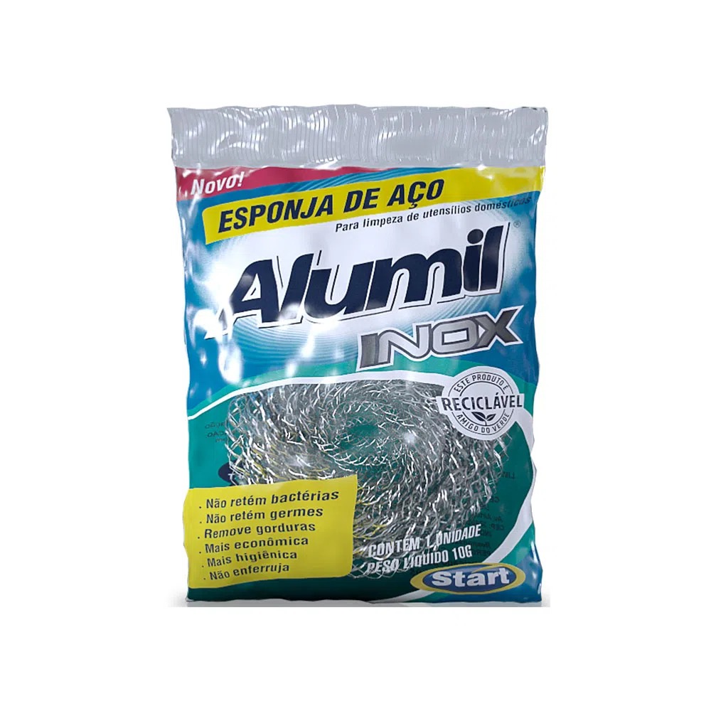 Esponja de Aço Start Alumil Inox – Unidade