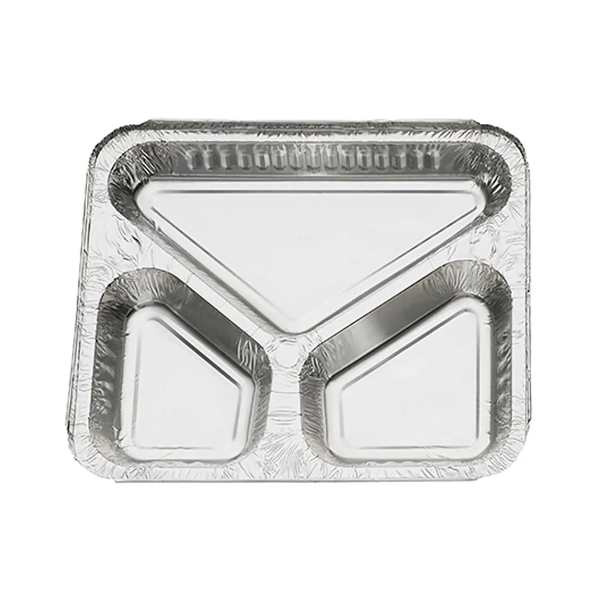 Bandeja Descartável 3 Divisórias 900ml – Pacote com 100 Und