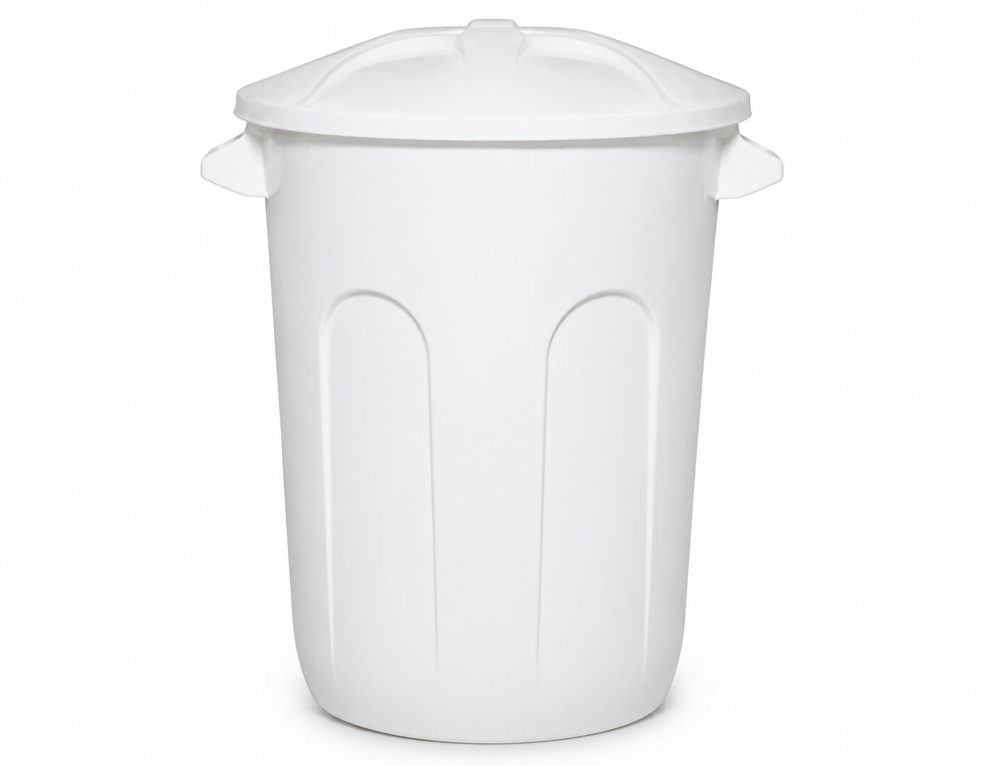 Cesto Redondo 100 Litros Preto/Branco para Lixo e Organização