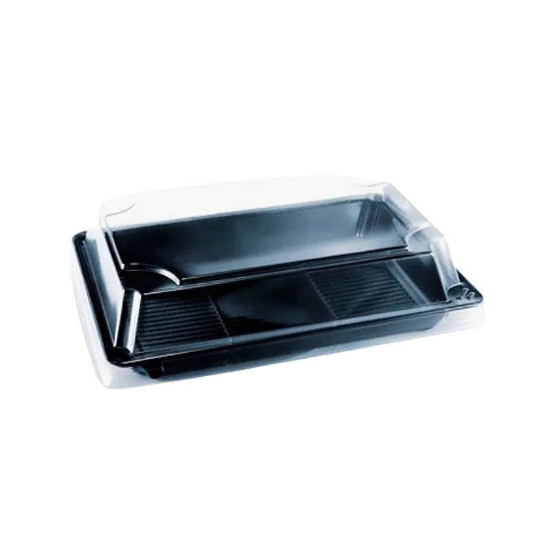 Embalagem Sushi I PraticPack c/Tampa Transparente 100 Und – 16 x 10,9 x 1,9 cm
