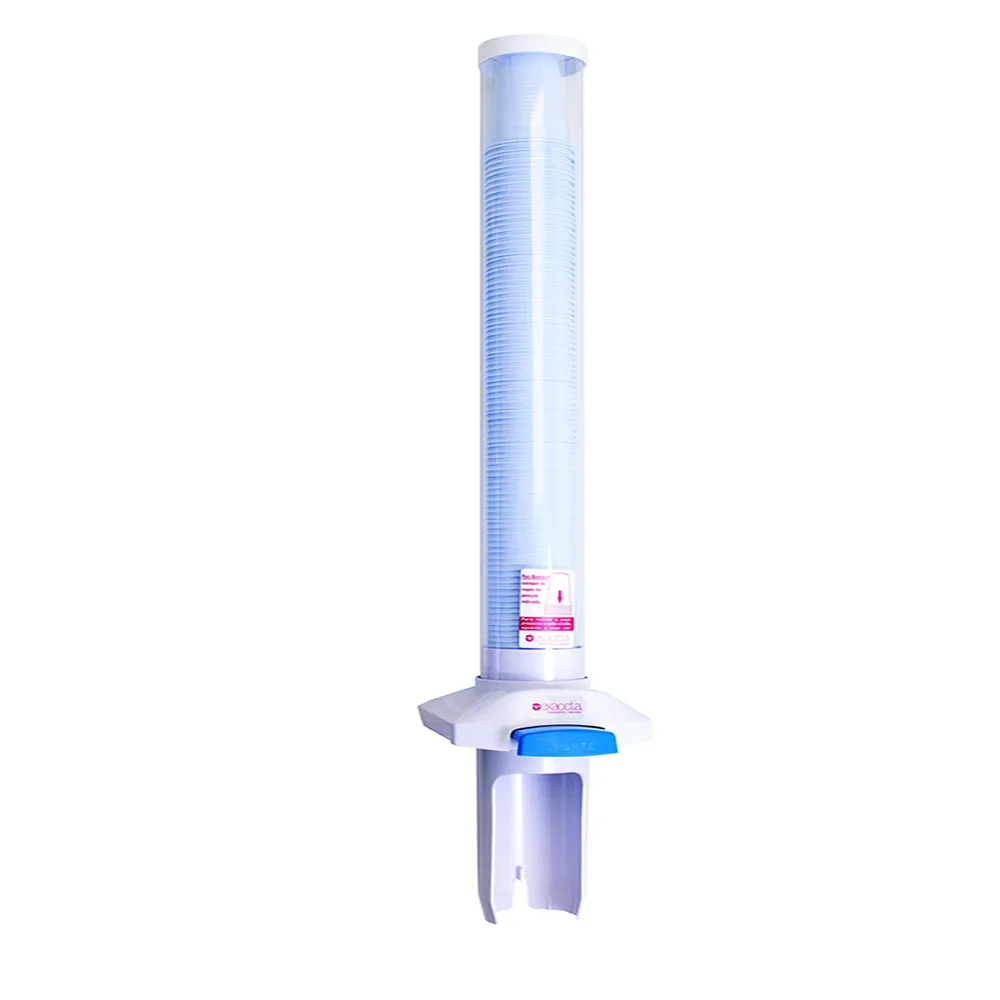 Suporte para Copo de Café Branco com Botão para Dispenser