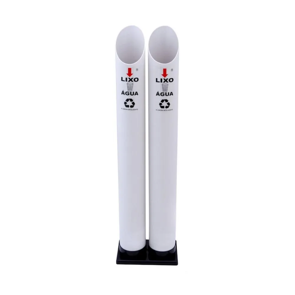 Dispensador Duplo para Copos de Água Branco